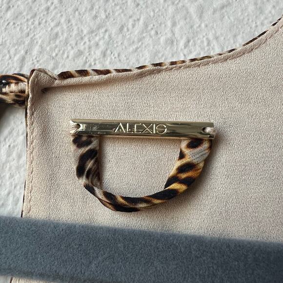 Alexis Dula Leopard Print Belted Mini Dress Size Small - Picture 4 of 6